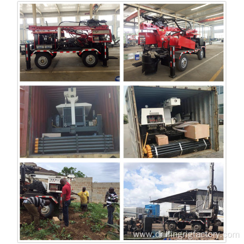 200m 250m Hydraulic Trailer Water Well Drilling Rig